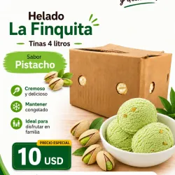 Helado Sabor Pistacho «La Finquita» 4 litros -