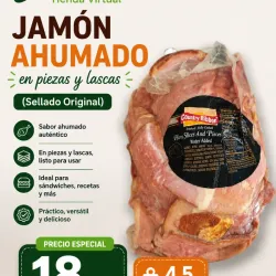 ✅ Jamón ahumado en piezas y lascas 4.5 libras