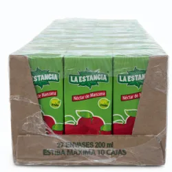 Jugos La Estancia Sabor manzana ( caja de 27 unidades )