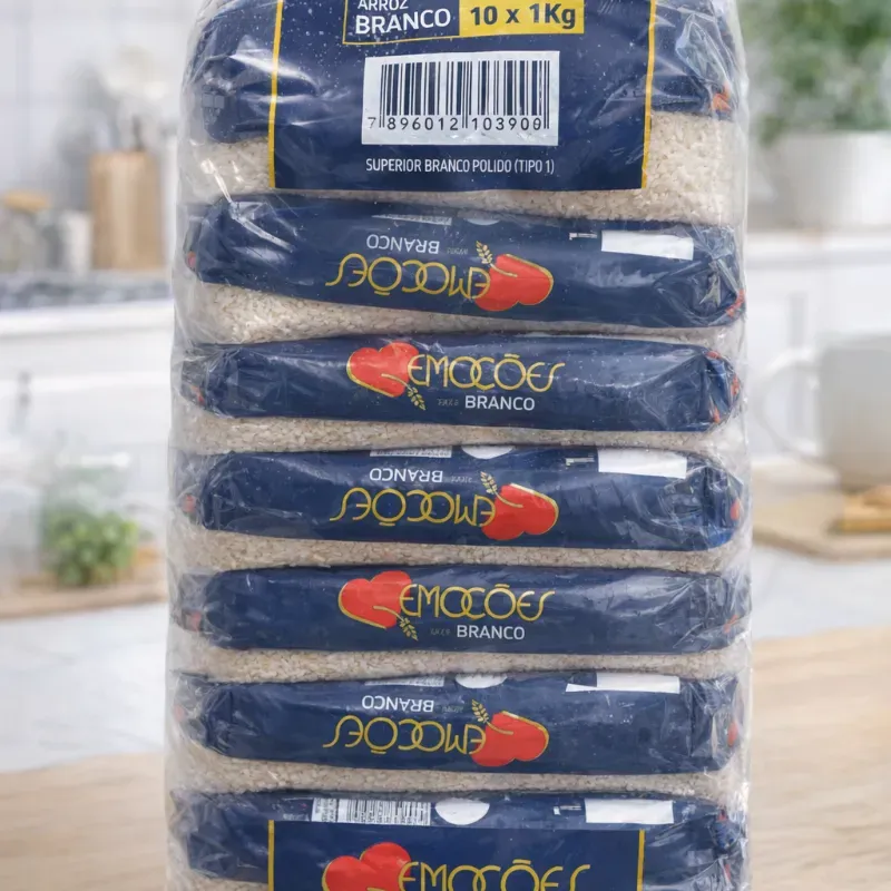 🍙- Paca de 10 bolsas de 1kg Arroz Brasileño Emocões/22 libras-