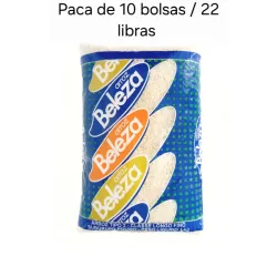 🍚 Paca de 10 bolsas de Arroz Beleza – 22 lb  - 🇧🇷 