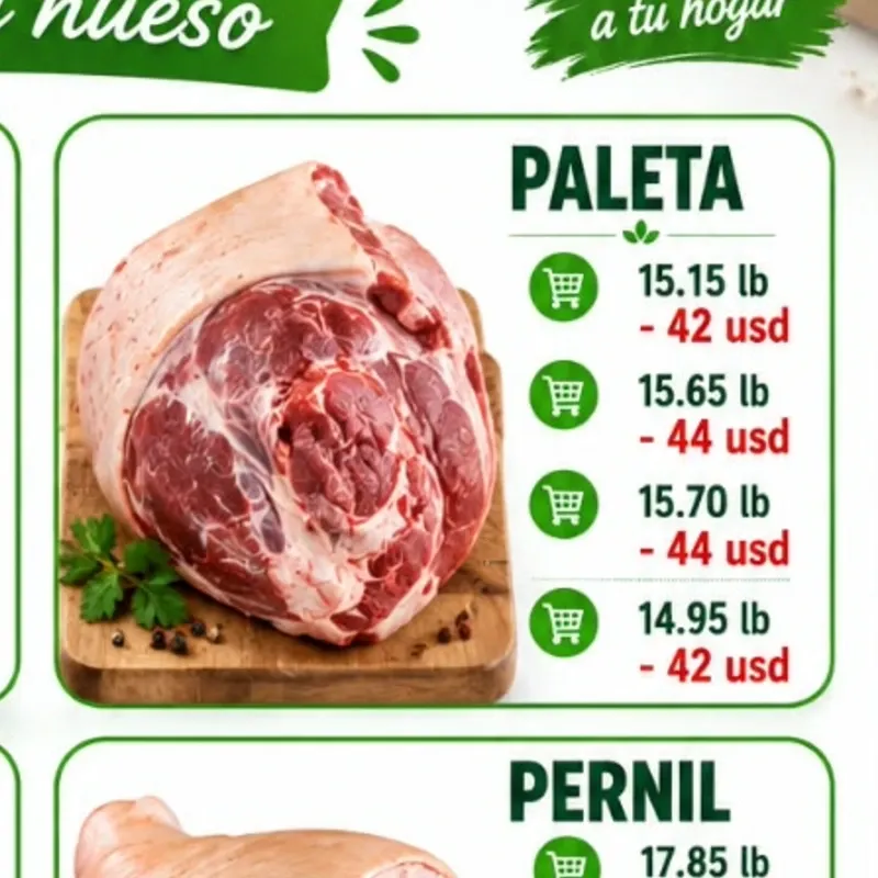 Paleta de cerdo natural- 14.95 lb -