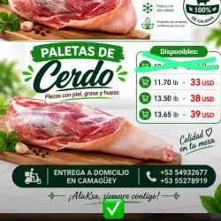 Paleta de cerdo Natural- Carne Fresca- 10.15 lb -