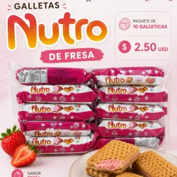 Galletas Nutro de Fresa 🍓 ( Pack de 10)