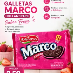 Paquete de 12 paqueticos -Galletas Marco -Fresa 🍓-