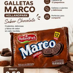 Paquete de 12 paqueticos -Galletas Marco -Chocolate-
