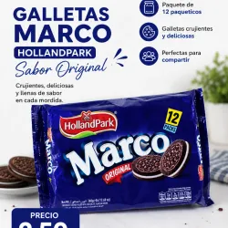 Paquete de 12 paqueticos-Galletas Marco - Sabor Original-