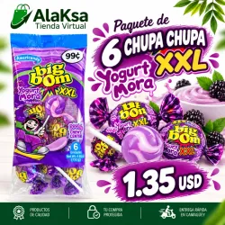 Paquete de 6 Chupa chupa XXL- Yogurt Mora -