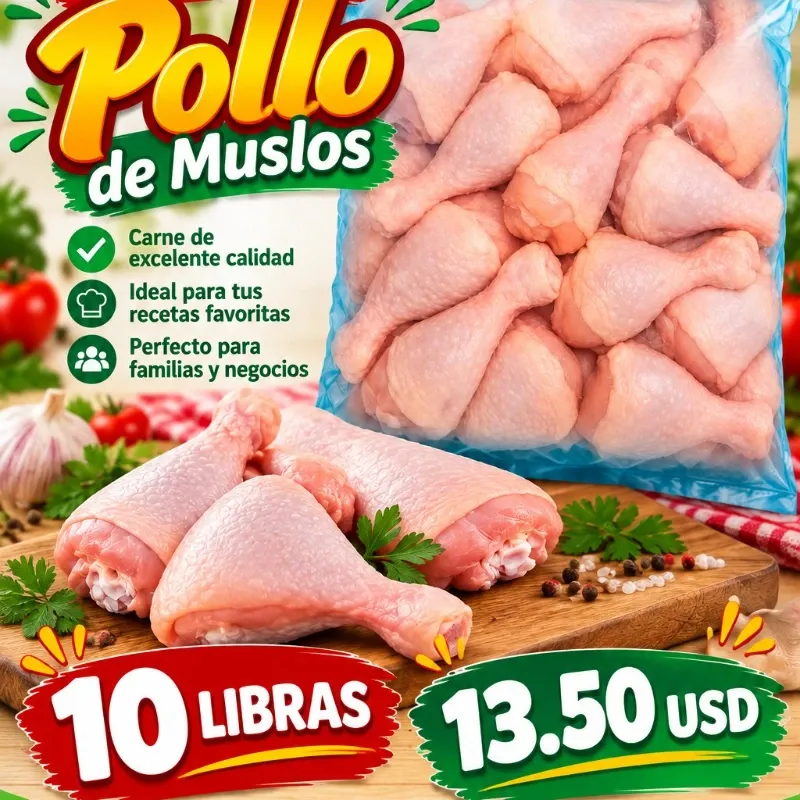 🍗- Paquete de muslos de pollo -10lb -