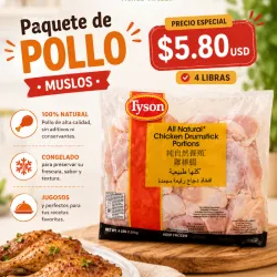 Paquete de muslos de Pollo - 4 libras -