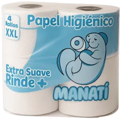 Paquete de Papel higiénico Manatí – 4 rollos  