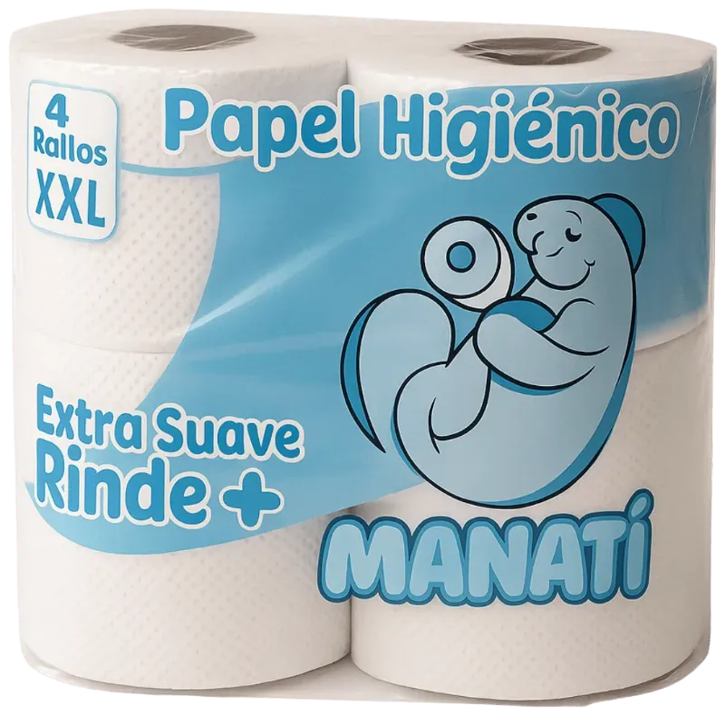 Paquete de Papel higiénico Manatí – 4 rollos  