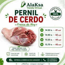 Pernil de cerdo 🐷- Carne Fresca- 14.90 lb