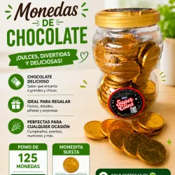 🪙Pomo de 125 monedas de Chocolate -