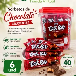 Pozuelo de 40 Paqueticos de Sorbetos de Chocolate 🍫-