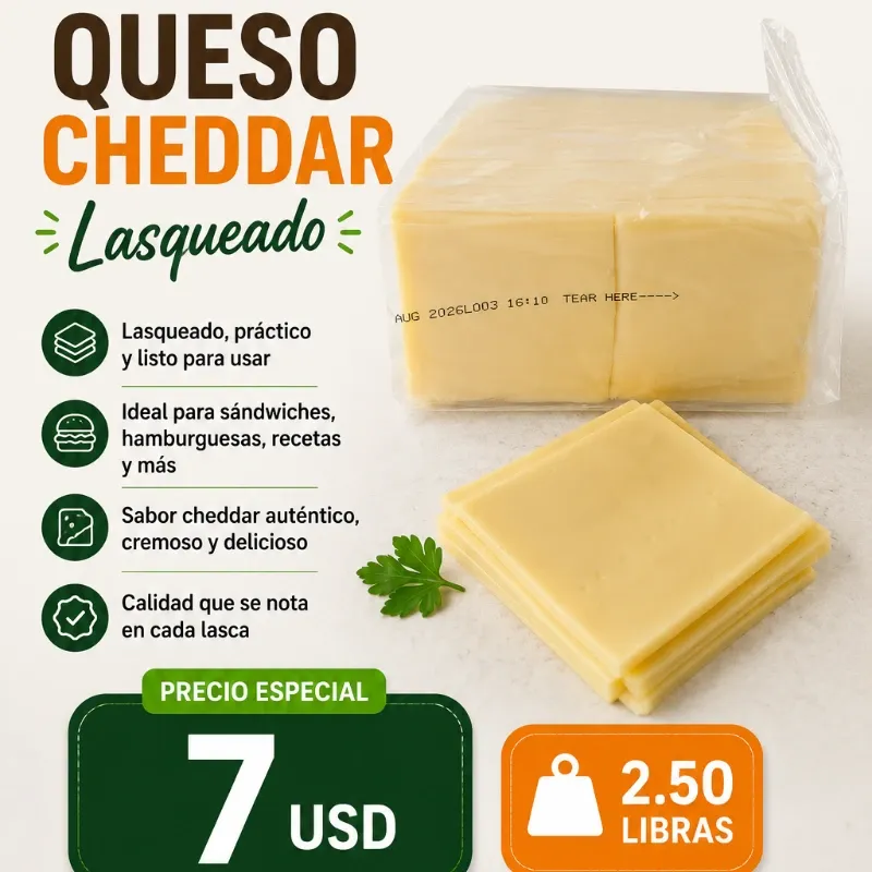 Queso Cheddar Lasqueado ( 2.5 libras )
