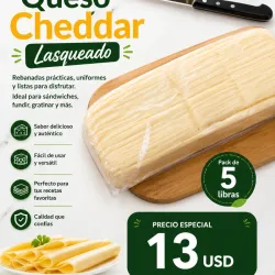 Queso Cheddar Lasqueado ( Pack de 5 lb )