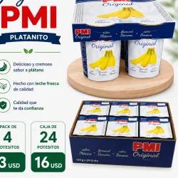 Caja de 24u Yogurt PMI- Sabor Plátano 🍌- 