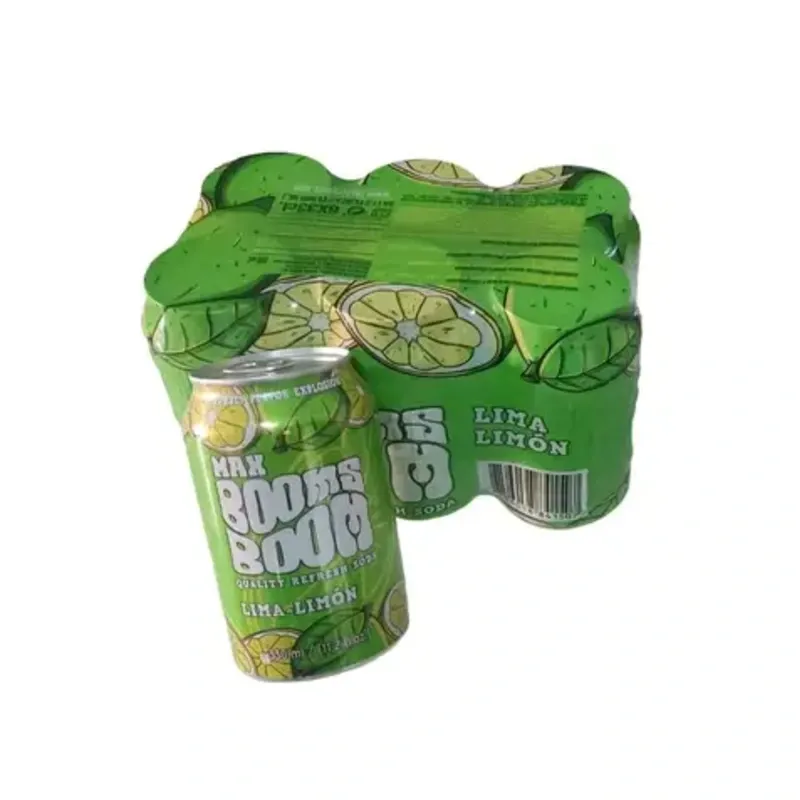 🧃 Refresco Max Booms Limón – Pack de 6 latas (330ml) -