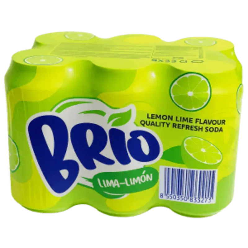 🧃 Refresco Brío Limón – Pack de 6 latas (330ml) -