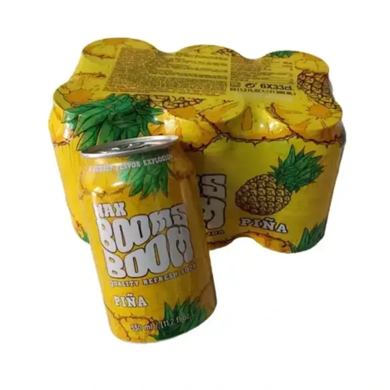 🧃 Refresco Max Booms Piña – Pack de 6 latas (330ml) -