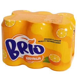   🧃 Refresco Brío Naranja – Pack de 6 latas (330ml)  - 