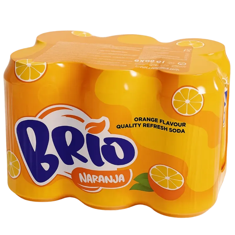   🧃 Refresco Brío Naranja – Pack de 6 latas (330ml)  - 