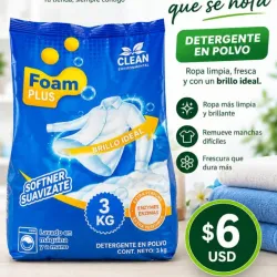 Saquito de detergente en Polvo ( 3,000g / 3kg )