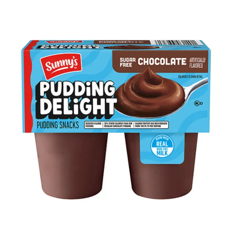 🍮 Sunny's Pudding Delight – Chocolate Pack de 4 -