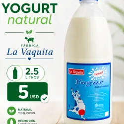 Yogurt Natural La Vaquita ( 2.5 litros )