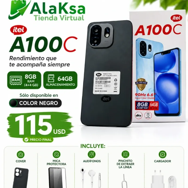 Teléfono Itel A100C «64GB Almacenamiento»