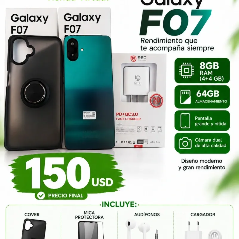 Teléfono Samsung F07 «64GB Almacenamiento»