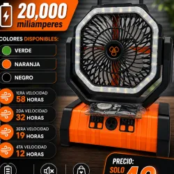 Ventilador Recargable F6 ( Potente, Portátil y Duradero)