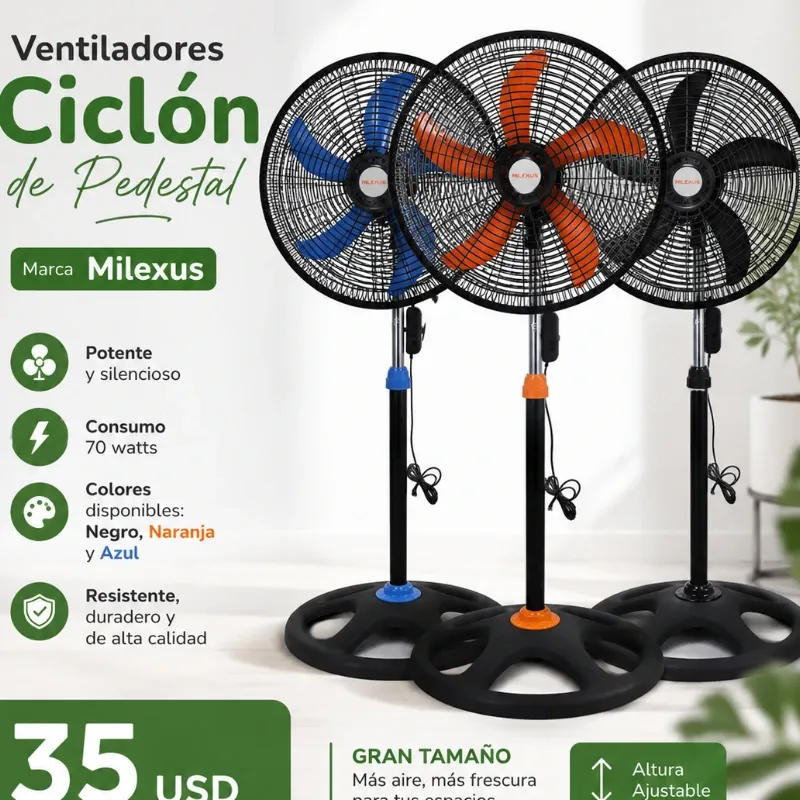 Ventilador Milexus de Pedestal ( NO RECARGABLE)