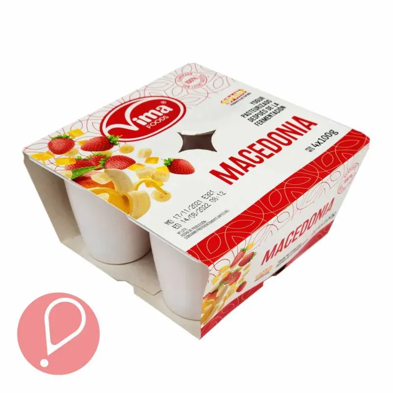 Yogurt Vima Macedonia – Pack 4x100g  - 🍍 
