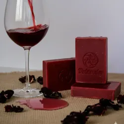 Jabón de Flor de Jamaica y Vino Tinto