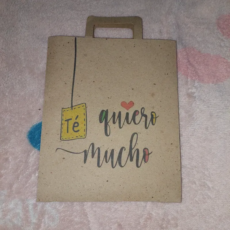 Bolsa de regalo "té quiero mucho"