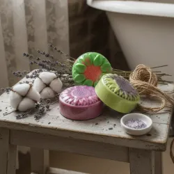 🧼 Jabón  de Tocador 🌸 (Forma Floral)