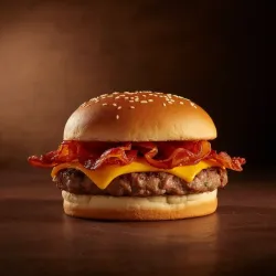 Hamburguesa con Jamón y Queso