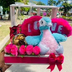 ✨caja de copas con peluche cantante✨