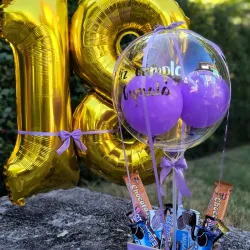 ✨Cajita de ancheta con globos gigantes de números ✨