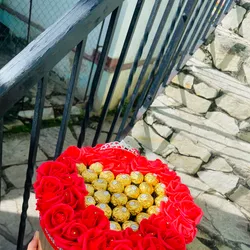 Cilindro Grande  de rosas 