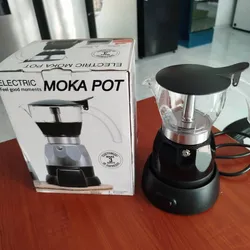 Cafetera eléctrica vaso transparente 3 tazas