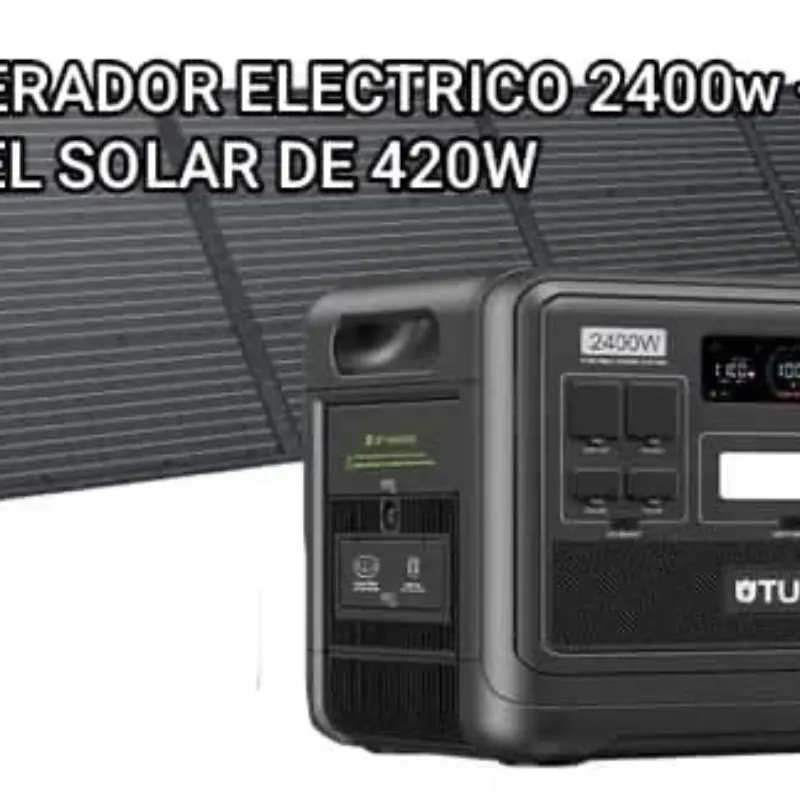 Estación de energía Tulip 2400 watts con panel solar de 420 watts