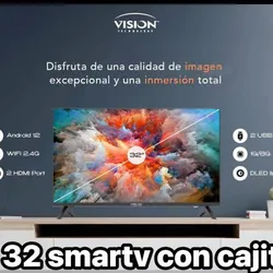 SmarTV Vison 32” con cajita interna y soporte