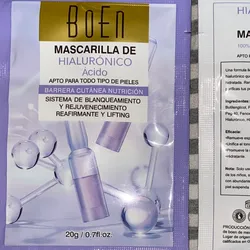 Mascarilla facial de  ácido hialurónico