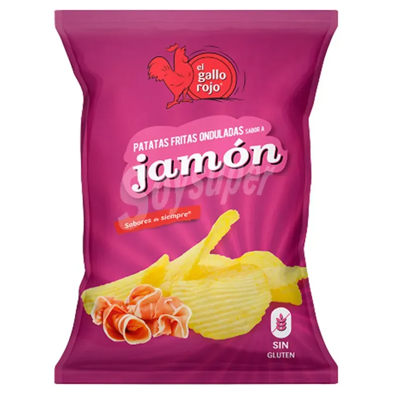 Papas Onduladas Jamón 125 gr.