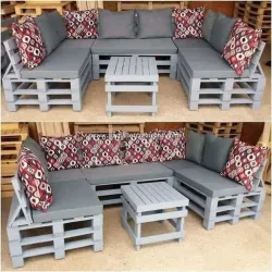 Juego de muebles de madera