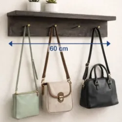 Repisa y colgador de carteras