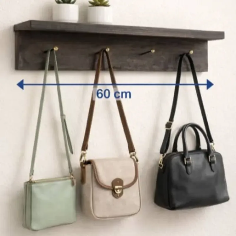 Repisa y colgador de carteras